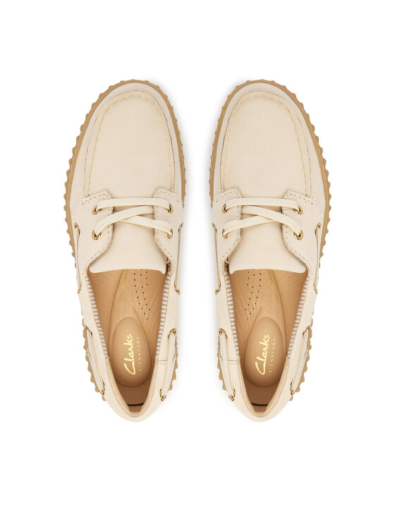 Clarks Туфлі Clarks Torhill Boat 26186302 Écru