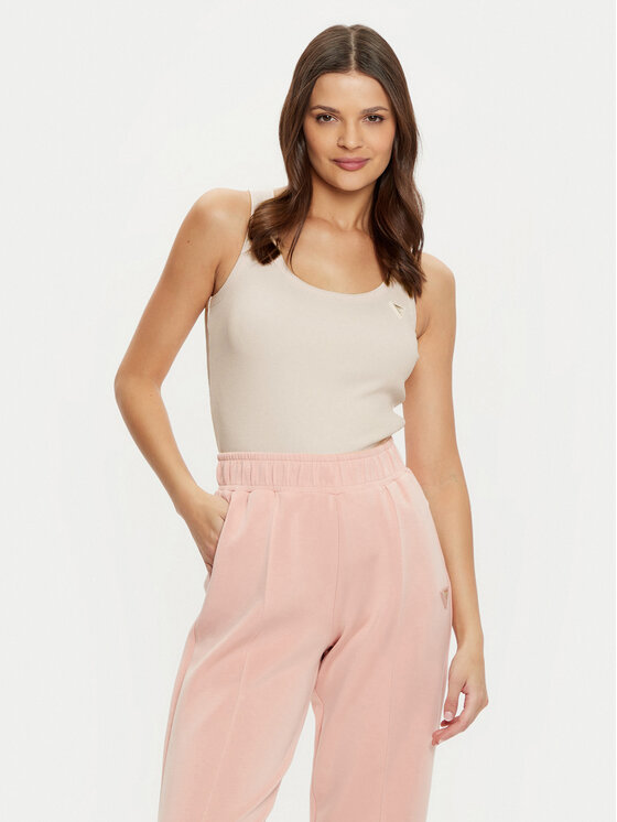 Guess Guess Felső V4YP06 K8RT2 Ekru Regular Fit