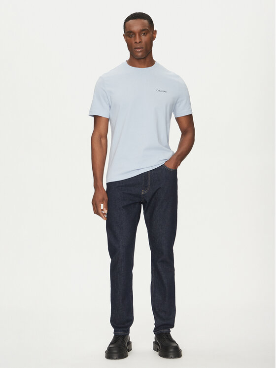 Calvin Klein Calvin Klein Póló Linear Box Logo K10K114152 Kék Regular Fit