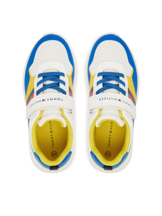 Tommy Hilfiger Superge Tommy Hilfiger Flag Low Cut Lace-Up/Velcro T1X9-34369-1843 S Pisana