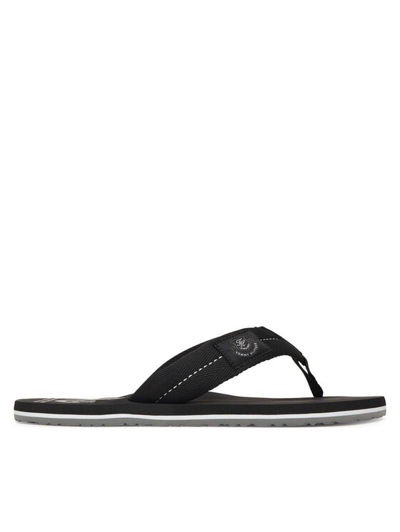 Tommy Hilfiger Infradito Tommy Hilfiger Patch Hilfiger Beach Sandal FM0FM05804 Nero