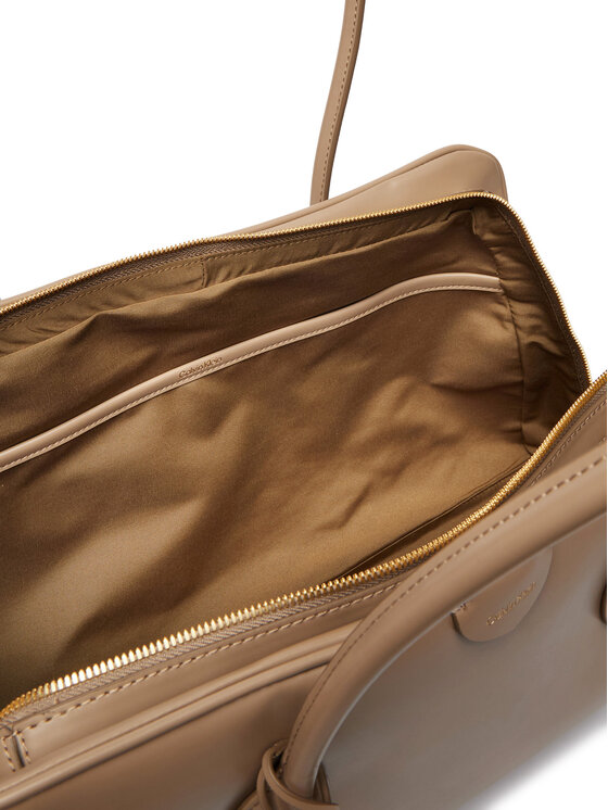 Calvin Klein Torbica Calvin Klein Emblem Trio Large Work Bag LV04F3368G Bež