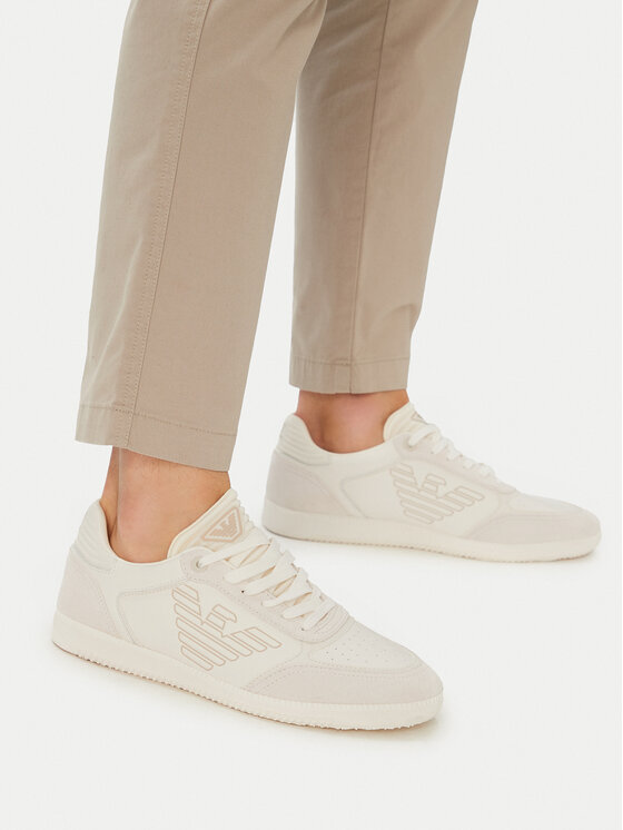 EA7 Emporio Armani Sneakersy EA7 Emporio Armani 7X000405 AF19826 MZ599 Kremowy