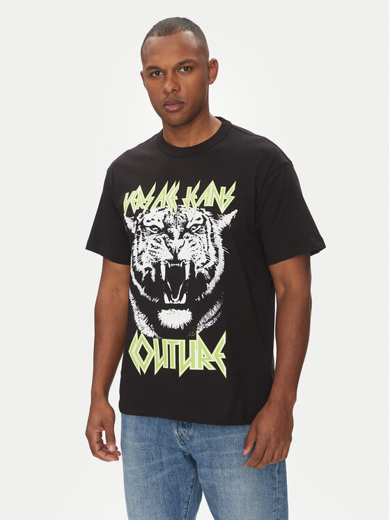 Versace Jeans Couture Versace Jeans Couture T-shirt 78GAHT06 Nero Regular Fit