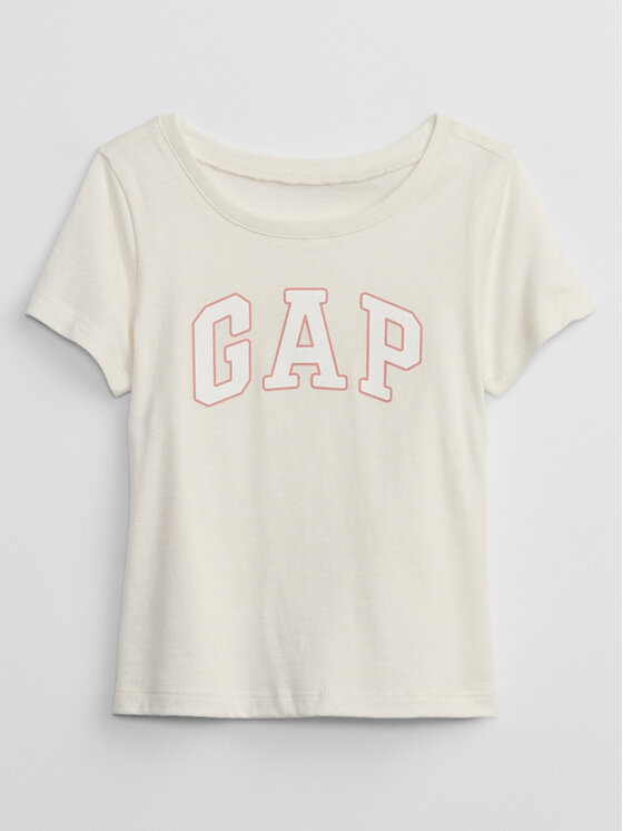 Gap Gap Majica 459909-00 Écru Regular Fit