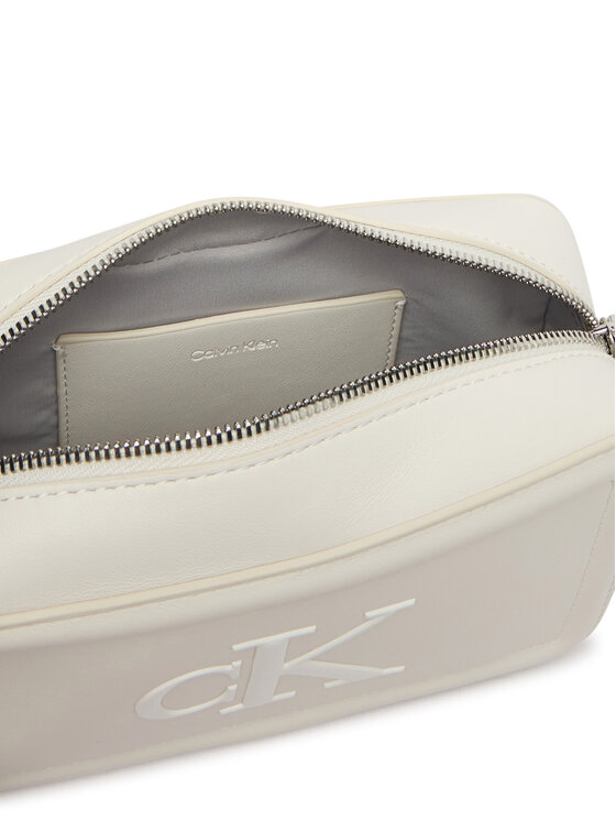 Calvin Klein Ročna torba Calvin Klein Bold Ck Camera Bag LV04F3220G Bela