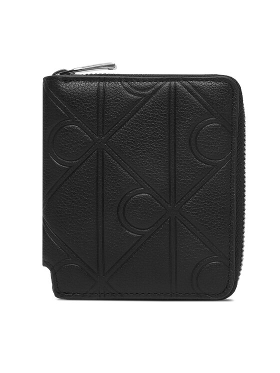 Calvin Klein Portofel Calvin Klein Xl Emblem Aop Emboss Zipp Bill Fo LV04D1176G Negru