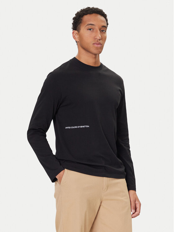 United Colors Of Benetton United Colors Of Benetton Longsleeve 30964M021 Μαύρο Regular Fit