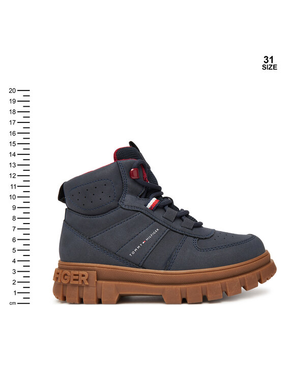 Tommy Hilfiger Trzewiki Tommy Hilfiger T3X5-34129-1696 S Granatowy