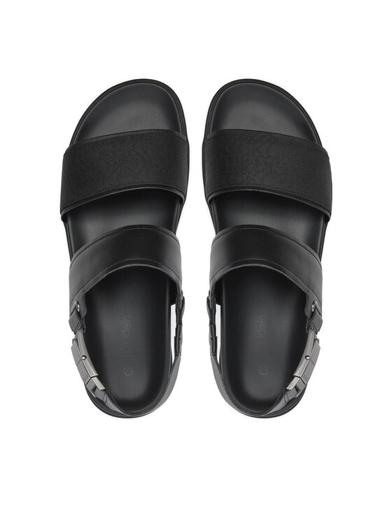 Calvin Klein Сандали Calvin Klein Back Strap Sandal Jaq Mono Ip HM0HM01421 Черен