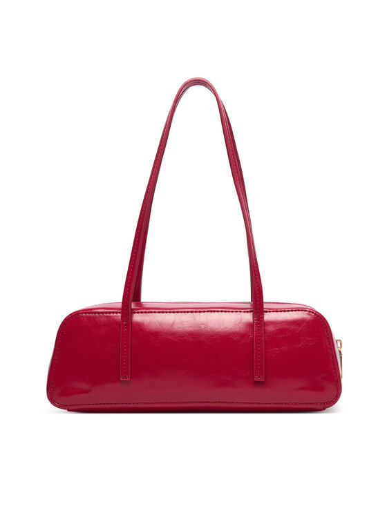 Calvin Klein Ročna torba Calvin Klein Foil Logo Glossy Bauletto LV04F3638G Rdeča