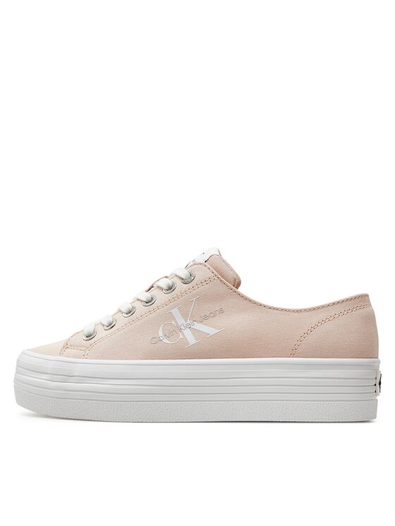 Calvin Klein Jeans Tenis superge Calvin Klein Jeans Vulc Flatform Essential Mono YW0YW01030 Roza