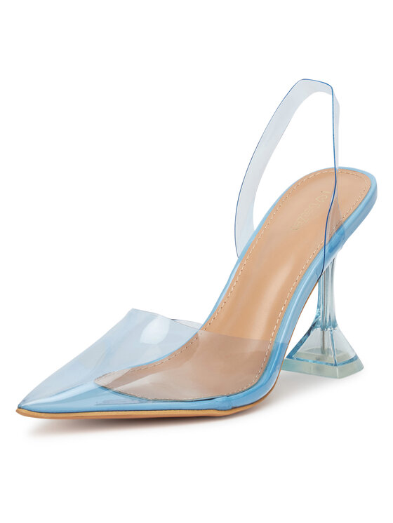 DeeZee Czółenka DeeZee ZALHT-02 BLUE PU Bezbarwny
