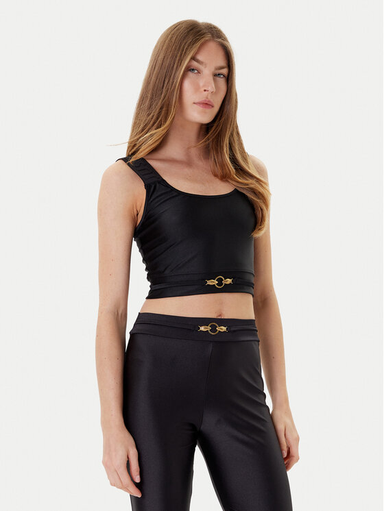 Just Cavalli Just Cavalli Топ 78PAM2A6 Чорний Slim Fit
