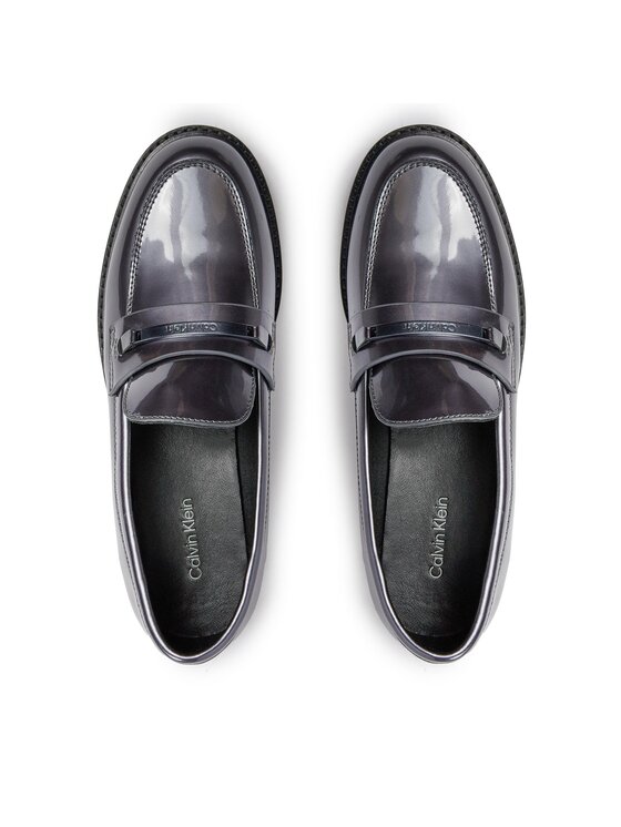 Calvin Klein Loaferai Calvin Klein Rubber Sole Loafer W/Hw - Pearl HW0HW02002 Juoda