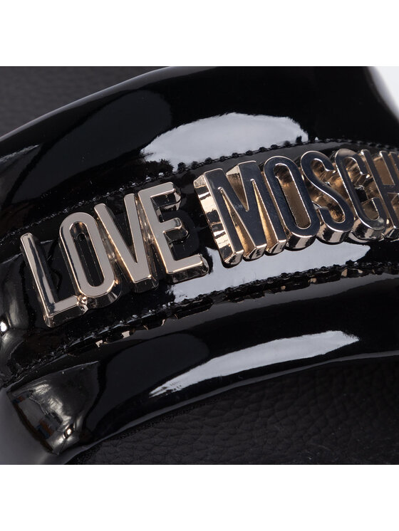 LOVE MOSCHINO Klapki LOVE MOSCHINO JA28022G1AID0000 Czarny