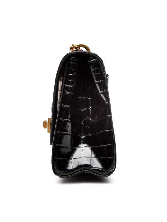 Guess Kabelka Guess Katey Croc Flap Shoulder Bag HWCB8494190 Čierna