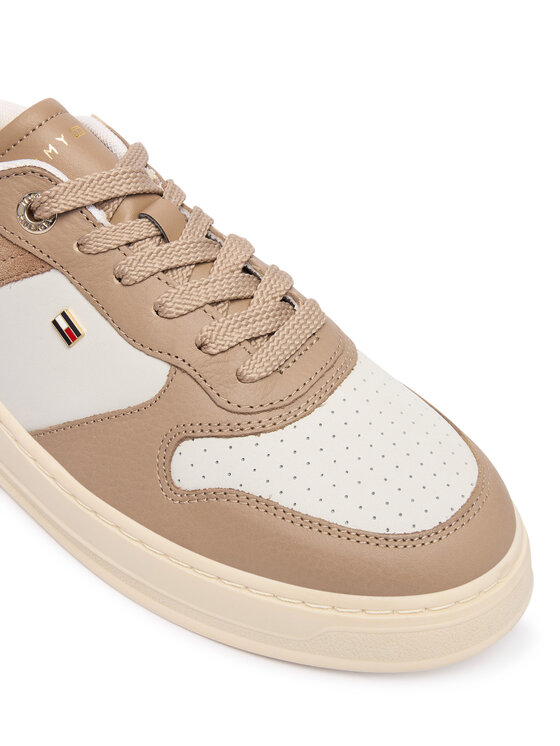 Tommy Hilfiger Сникърси Tommy Hilfiger Th Sporty Cupsole Tumbled Ltr FW0FW09024 Бежов