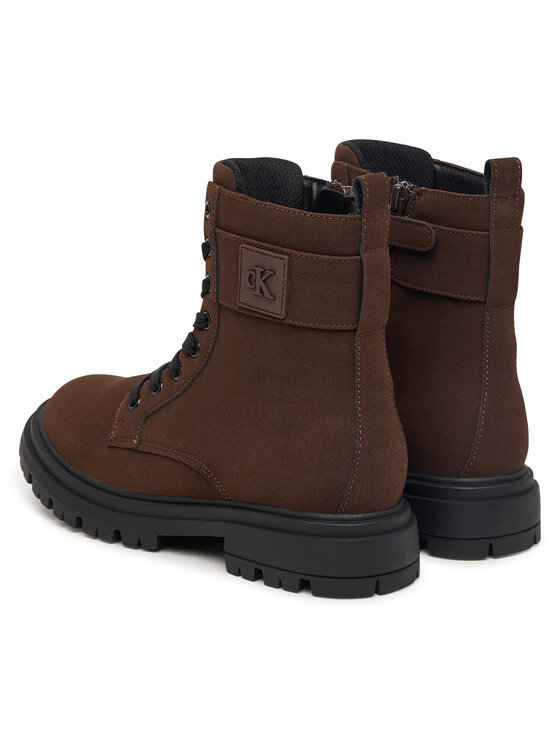 Calvin Klein Туристически oбувки Calvin Klein Lace-Up Bootie V3A5-83421-0315 Тъмнокафяв