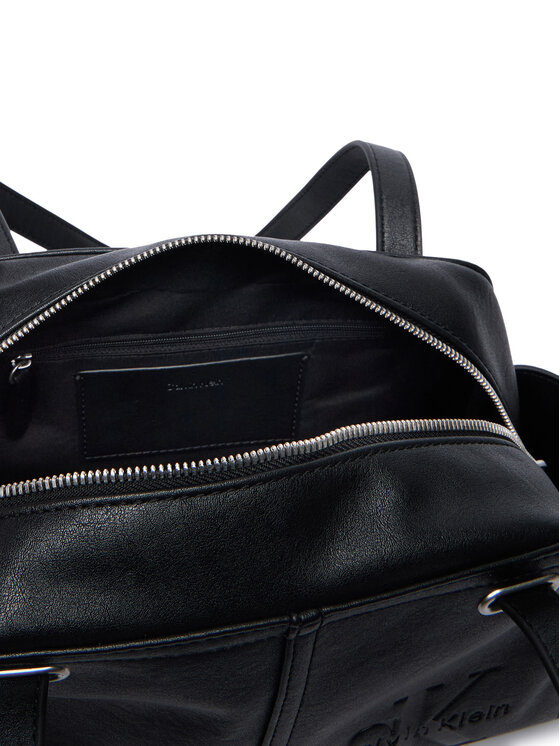 Calvin Klein Kabelka Calvin Klein Pockets Monologo Shoulder Bag LV04F3688G Čierna