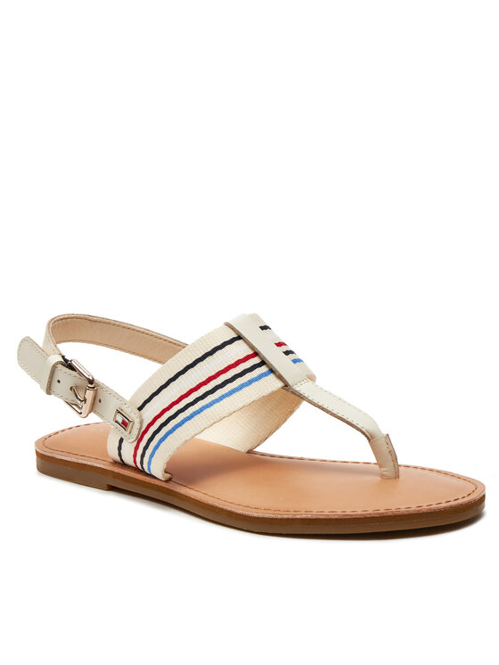 Tommy Hilfiger Sandales Tommy Hilfiger Flat Sandal Stripes FW0FW07924 Bēšs
