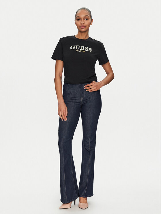 Guess Guess Футболка W5GI15 K8FQ4 Чорний Regular Fit