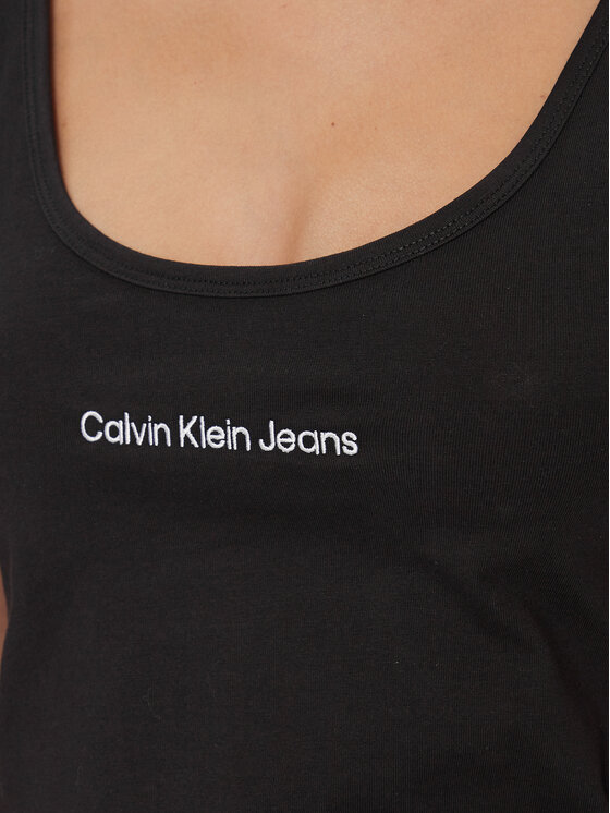Calvin Klein Jeans Calvin Klein Jeans Marškinėliai Institutional J20J221064 Juoda Slim Fit