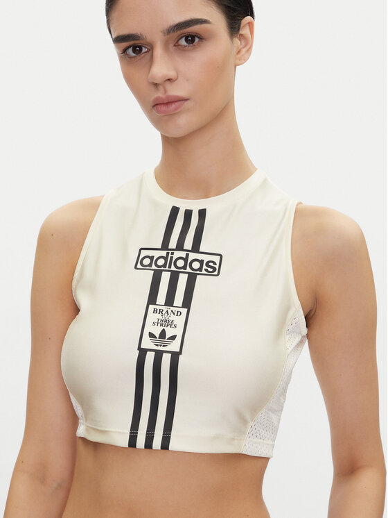 adidas adidas Marškinėliai Adibreak JD0103 Écru Slim Fit
