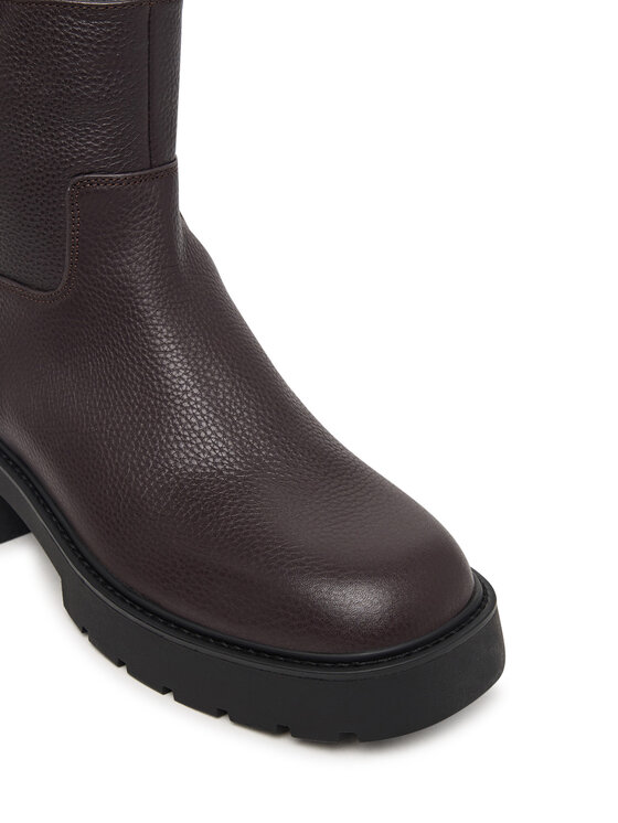 Calvin Klein Bokacsizma Calvin Klein Chunky Ankle Boot Lth Hdw HW0HW03202 Sötétbarna