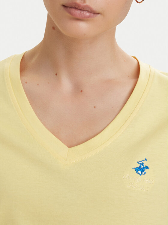 Beverly Hills Polo Club Beverly Hills Polo Club Camiseta P-SS26W-TS5165188 Amarillo Regular Fit
