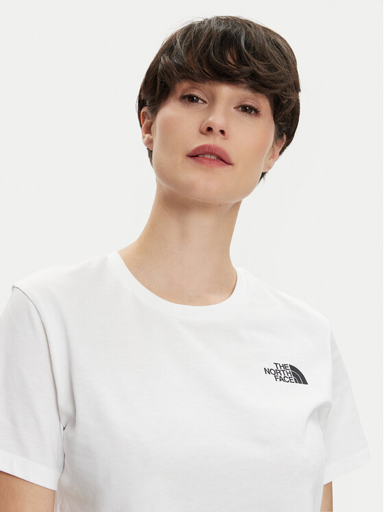 The North Face The North Face Marškinėliai Simple Dome NF0A87U4 Balta Relaxed Fit