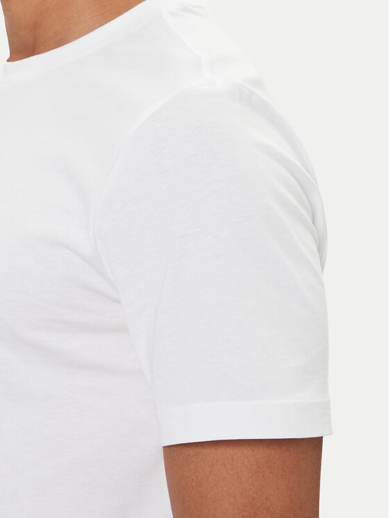 Tommy Hilfiger Tommy Hilfiger Camiseta Linear Flag MW0MW41338 Blanco Regular Fit