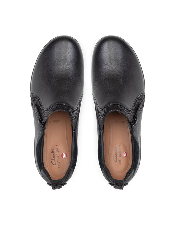 Clarks Īsi apavi Clarks Un Adorn Zip 261370175 Melns