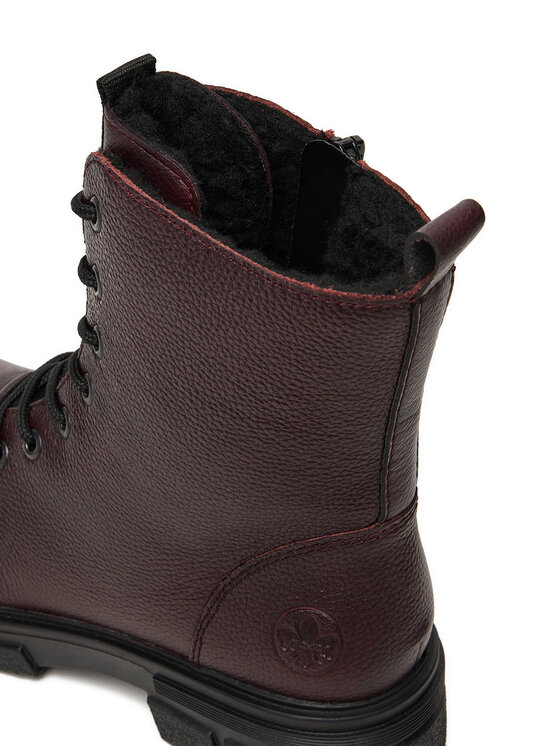Rieker Botines planos Rieker CEO-Z9116-35 Guinda/burdeos