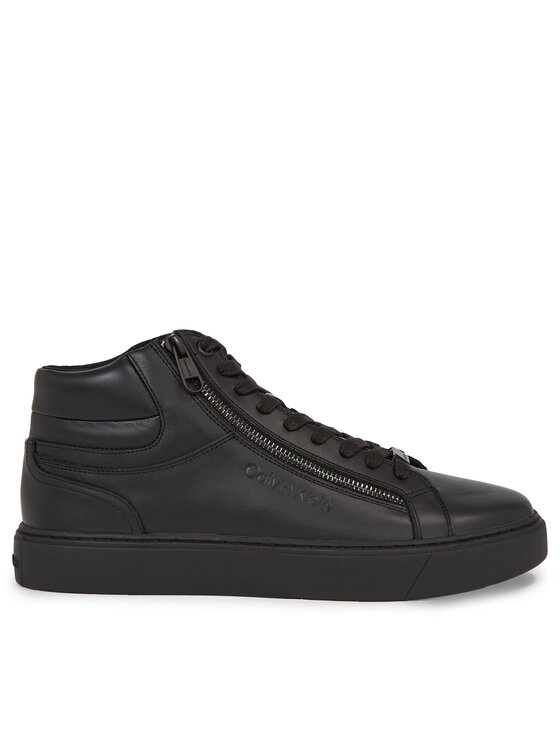 Calvin Klein Сникърси Calvin Klein High Top Lace Up W/Zip Rubb HM0HM01269 Черен