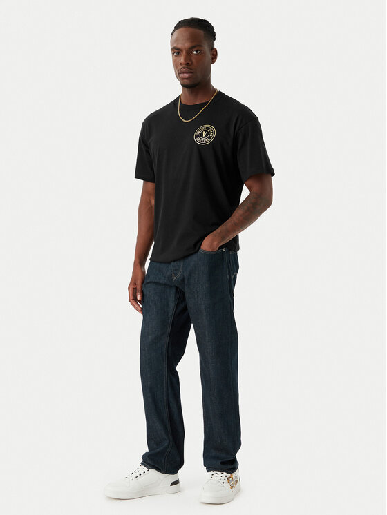 Versace Jeans Couture Versace Jeans Couture Camiseta 80GAHT04 CJ00T Negro Regular Fit