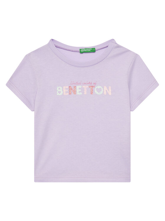 United Colors Of Benetton United Colors Of Benetton T-shirt 3I1XG10HU Ljubičasta Regular Fit