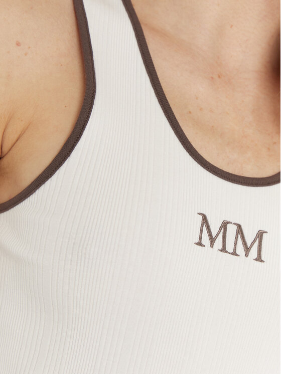 Max Mara Leisure Max Mara Leisure Marškinėliai Sax 2516941027 Balta Slim Fit