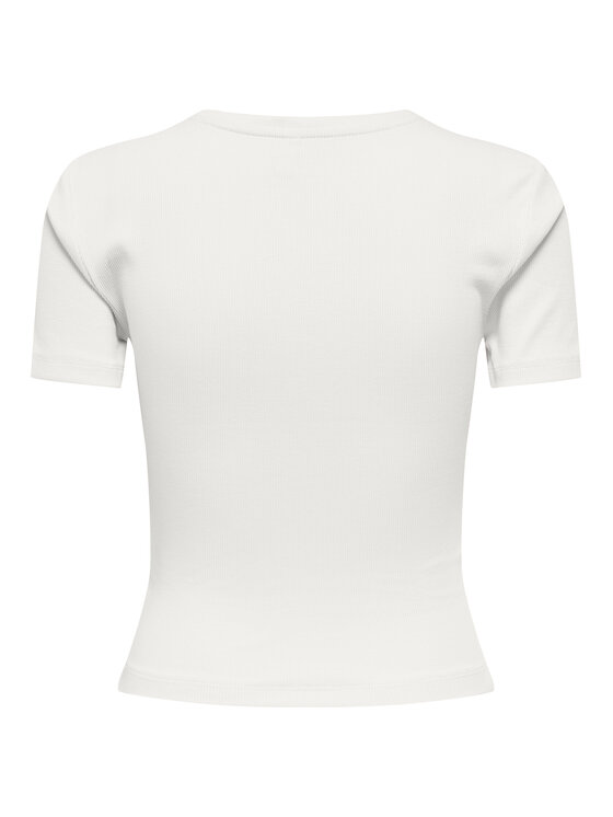 ONLY ONLY Camiseta Femke 15369336 Crema Slim Fit