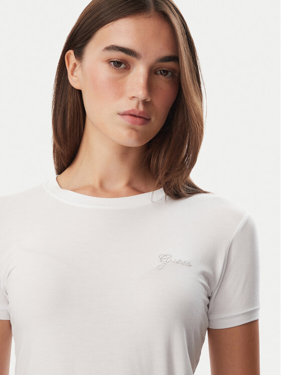 Guess Guess T-Shirt W6YI12 K3751 Λευκό Slim Fit