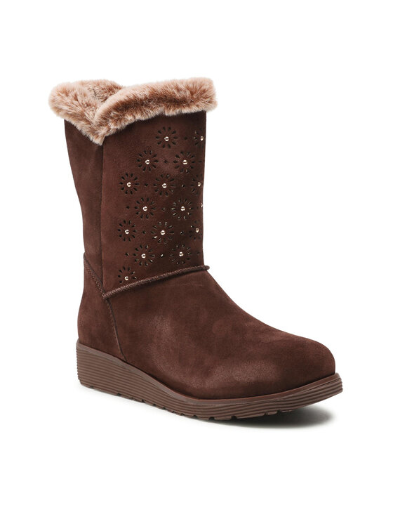 Skechers Kozačky Skechers Lovely Stud 167115/BRN Hnědá