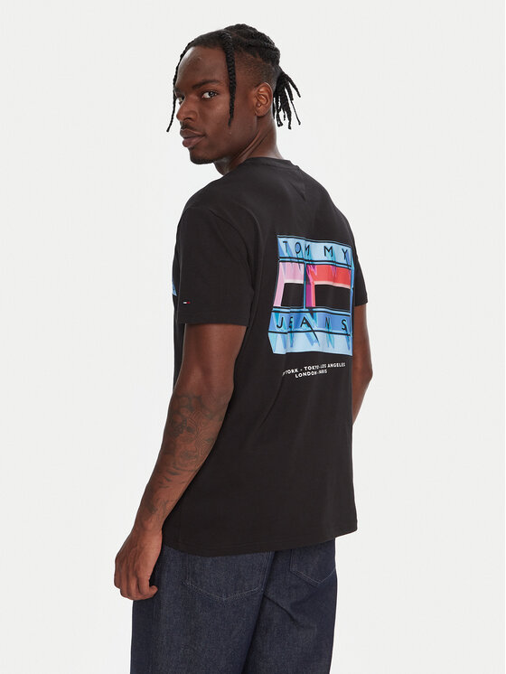 Tommy Jeans Tommy Jeans Camiseta DM0DM21980 Negro Regular Fit