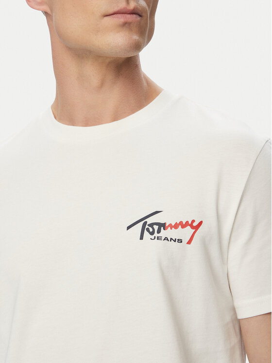 Tommy Jeans Tommy Jeans Camiseta DM0DM22538 Blanco Slim Fit