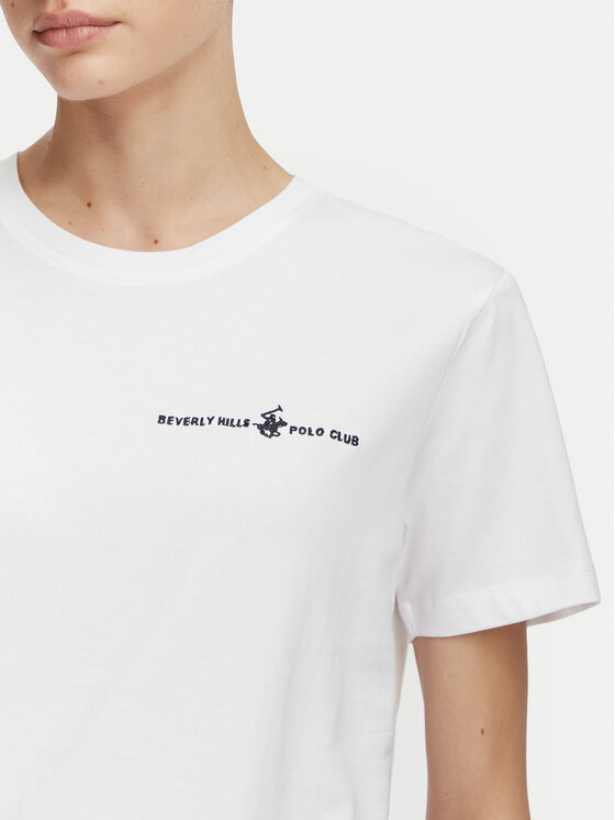 Beverly Hills Polo Club Beverly Hills Polo Club Camiseta P-SS26W-TS085 Blanco Regular Fit