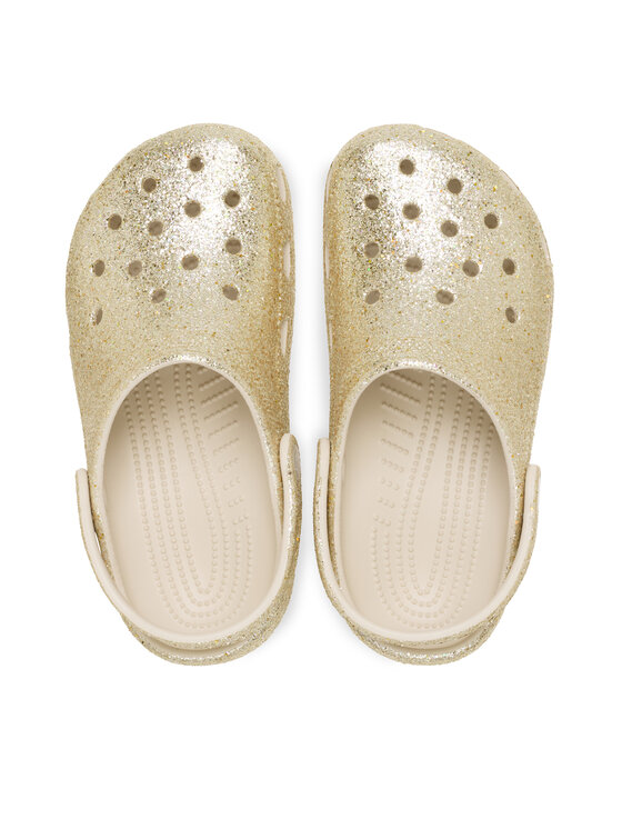 Crocs Шльопанці Crocs Classic Chunky Glitter Clog K 211939 Золотий