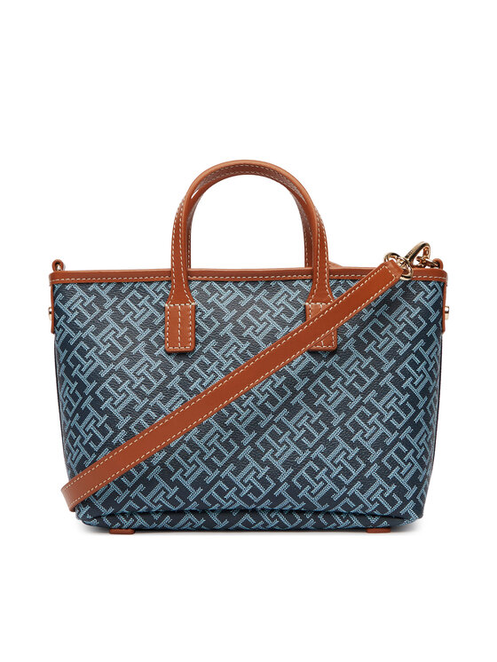 Tommy Hilfiger Bolso Tommy Hilfiger Th Monoplay Mini Tote Stripe Le AW0AW18389 Azul