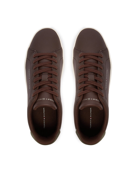 Tommy Hilfiger Laisvalaikio batai Tommy Hilfiger Th Court Lth Detail Ess FM0FM05367 Ruda