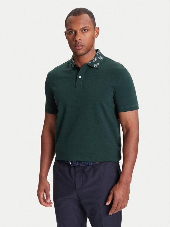Guess Guess Polo majica M5YP34 KCJV1 Zelena Regular Fit