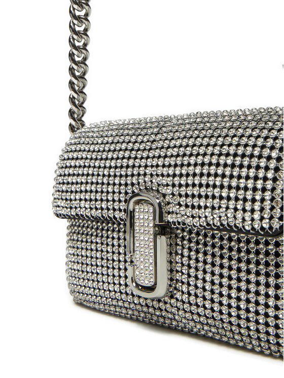 Marc Jacobs Rankinė Marc Jacobs The Rhinestone J Marc Mini Shoulder Bag H912M06RE22 Sidabrinė