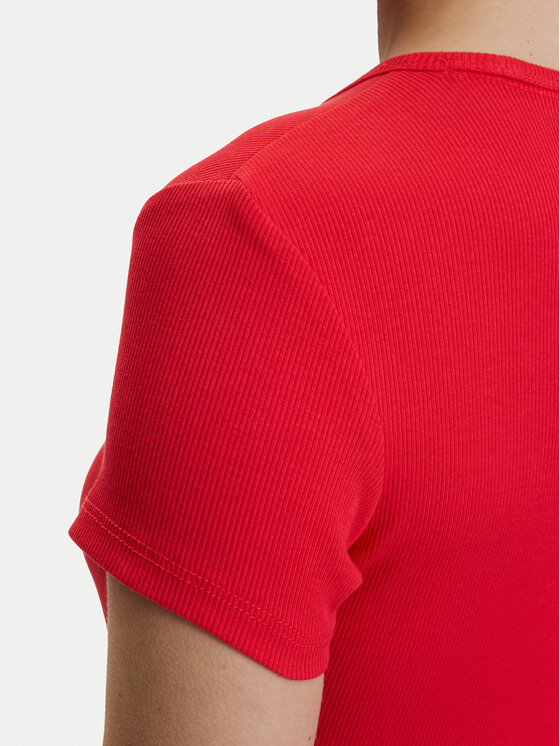 Tommy Hilfiger Tommy Hilfiger Camiseta DW0DW17383 Rojo Slim Fit